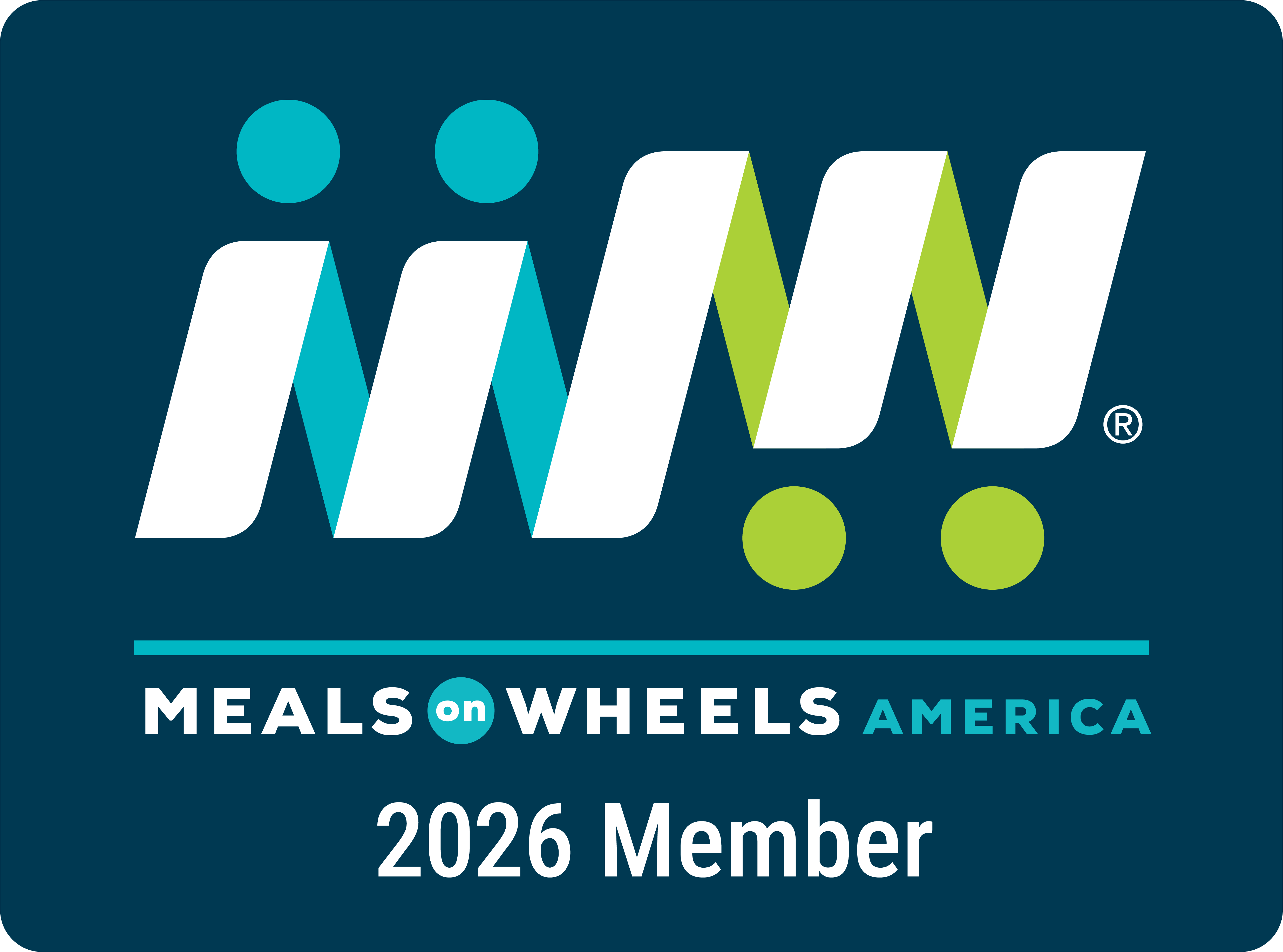 Meals On Wheels America. 2026 Member.